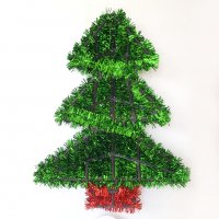 3228 Обемна коледна елха от гирлянд с надпис Merry Christmas, 34см, снимка 3 - Декорация за дома - 38511759