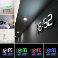 Дигитален LED часовник за стена и настолен с триизмерен 24 - 9 см дизайн, снимка 4 - Луксозни - 40675358