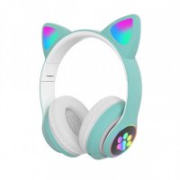 Bluetooth слушалки CAT, STN-28 - Котешки слушалки, Деца, MP3, LED, снимка 5 - Bluetooth слушалки - 42902065