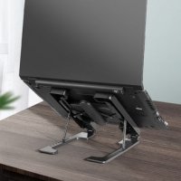 Сгъваема стойка за лаптоп с повдигане и вентилатори, снимка 6 - Лаптоп аксесоари - 35534221