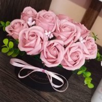 Луксозна кутия със сапунени рози, снимка 2 - Декорация за дома - 37412884