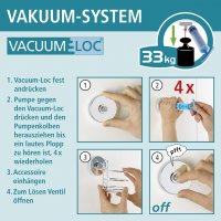 Стенна вакумна чаша за баня WENKO VACUUM - LOC, снимка 6 - Други стоки за дома - 38276382