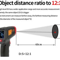 UNI-T UT306C Дигитален безконтактен инфрачервен лазерен термометър -50℃-500℃ UNIT, снимка 2 - Други инструменти - 44323503