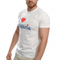 Нова мъжка тениска с трансферен печат Аз обичам България, I LOVE BULGARIA, снимка 3 - Тениски - 29889945