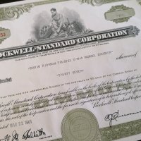 Сертификат за 37 акции (САЩ) | Rockwell-Standard Corporation | 1961г., снимка 2 - Други ценни предмети - 29273700