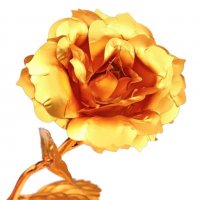 Golden rose 24K Златна роза с поставка- стойка LOVE  Вечен подарък за твоята половинка , снимка 2 - Други стоки за дома - 31675807