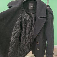 Черно мъжко палто Reserved, снимка 2 - Якета - 44463077