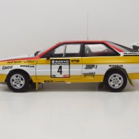 Audi Quattro A2 #4 San Remo Rallye New Zealand 1984 Mikkola Hertz -мащаб 1:18 на Sun Star, снимка 3 - Колекции - 42267869