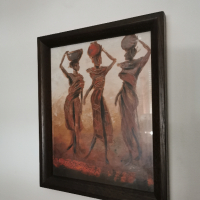 Африканска картина, снимка 2 - Картини - 36419285