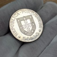 50 ескудо 1969 г, Португалия - сребърна монета, снимка 1 - Нумизматика и бонистика - 42729983