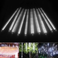 LED ВИСУЛКИ "ПАДАЩ СНЯГ"  White, снимка 1 - Лед осветление - 42743874