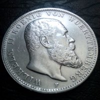 3 марки 1912 година Вюртемберг Германия сребро, снимка 2 - Нумизматика и бонистика - 40384784
