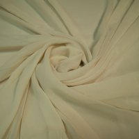 Плат италианска светло бежова коприна – жоржет шифон, снимка 4 - Рокли - 34922962