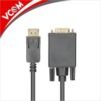 Кабел DisplayPort Мъжки към HDMI Мъжки 1.8м Черен VCom SS001255 Cable DP to HDMI M/M, снимка 4 - Кабели и адаптери - 34165098