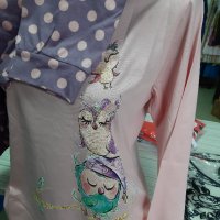 Дамска пижама с дълъг ръкав размер Л, снимка 1 - Пижами - 22935756