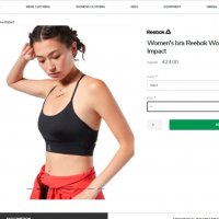 reebok workout bra, снимка 13 - Корсети, бюстиета, топове - 36594032