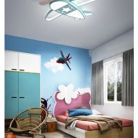 Модерна детска стая лед LED таванна лампа модерна анимационна самолет, снимка 4 - Лампи за таван - 40326617