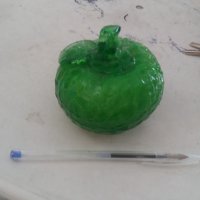 Стъклена ябълка,10 см., снимка 3 - Декорация за дома - 38052441