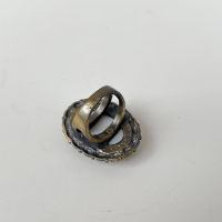Ръчно изработен пръстен с порцелан. №2210, снимка 3 - Антикварни и старинни предмети - 36419229