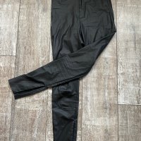 Кожен черен елегантен панталон клин Zara цип на крачола, снимка 5 - Панталони - 42353534