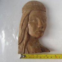 Дърворезба жена глава пано, снимка 6 - Статуетки - 39490484