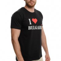 Нова мъжка тениска с трансферен печат I LOVE BULGARIA в черен цвят, снимка 8 - Тениски - 37663045
