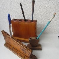4 бр дървени моливници, снимка 6 - Други ценни предмети - 29743292