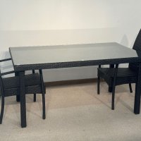 Ратанова маса със столове сет , снимка 5 - Маси - 44247261