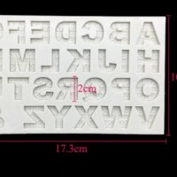 Латиница на чертички странични Букви азбука главни печатни букви силиконов молд форма за торта, снимка 2 - Форми - 30834039