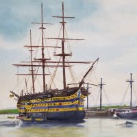 Картина Неустрашим от Карибски пирати англиски кораб маслени бои, снимка 6 - Картини - 44431740