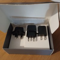 Комплект USB зарядни за UK и EU контакт, без кабел, снимка 2 - Друга електроника - 37564966