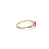 Златен дамски пръстен 1,31гр. размер:56 14кр. проба:585 модел:20235-6, снимка 2 - Пръстени - 42905017