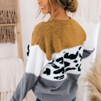 Дамски пуловер с леопардов принт, снимка 2 - Блузи с дълъг ръкав и пуловери - 39697536