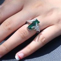 Дамски пръстен с циркон и топази, посребрен, снимка 3 - Пръстени - 39219030