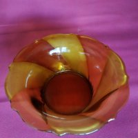 стъклена купа,фруктиера арт деко, снимка 1 - Антикварни и старинни предмети - 29716980