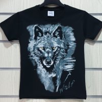 Нова детска тениска с дигитален печат Сив Вълк, Серия Вълци, снимка 5 - Детски тениски и потници - 29902544