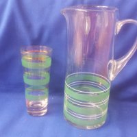 Ретро кана и 6 чаши за безалкохолно, вода, снимка 11 - Антикварни и старинни предмети - 37796539