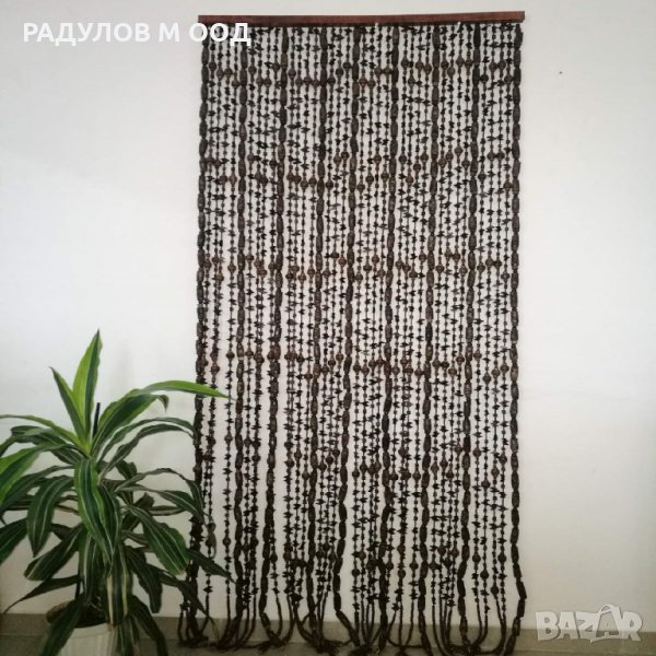 Декоративно пано - завеса дърво, ръчна изработка, 40 ресни / модел 4, снимка 1