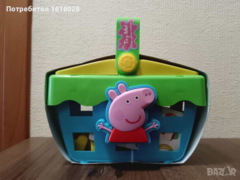 Сортер кошница с фигурки на Peppa Pig с мелодия. , снимка 1