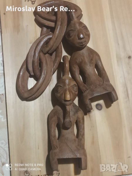 Дървени Фигури мъж и жена с връзка , снимка 1