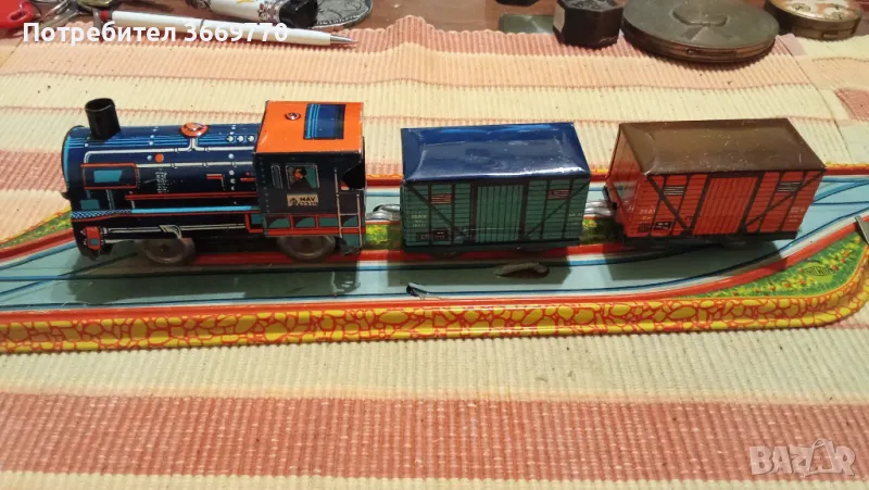 Винтидж метално влакче старо, снимка 1