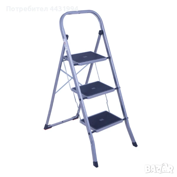 Метална стълба Dominico DM-332NS 30x20cm, 3 гумирани стъпала, снимка 1