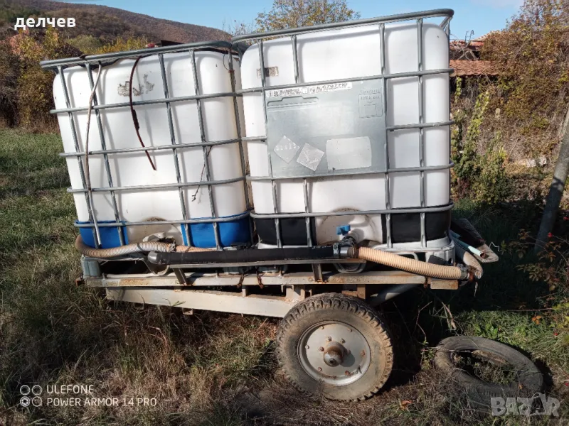 Продавам цистерна 2000 л. на едноосно ремарке., снимка 1