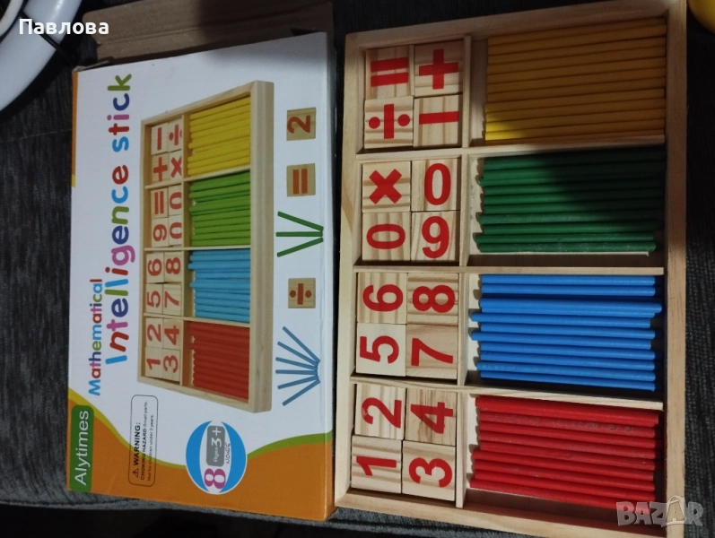 Детски дървен комплект за смятане , снимка 1