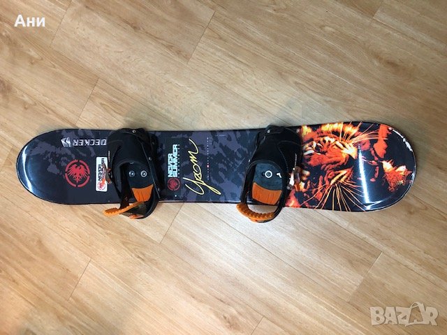 В добро състояние! Сноубоард Nidecker 121см + сноуборд автомати Drake LF, снимка 1