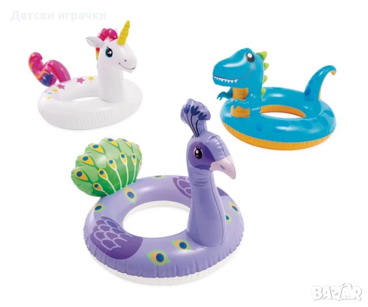 Детски надуваем пояс INTEX Животни, 106х58 см, асортимент, снимка 1