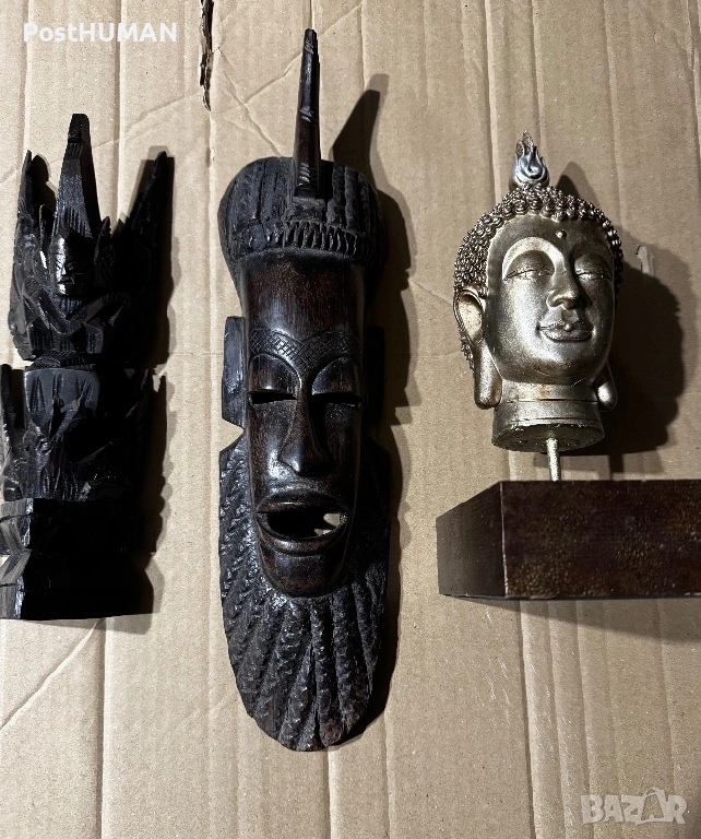 Африканска маска - Буда - Гаруда, снимка 1