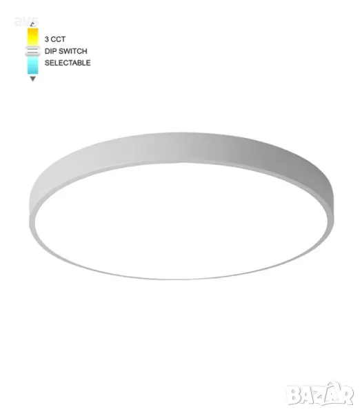 LED плафон кръгъл 25W 3000K-6000K VITO бял, снимка 1