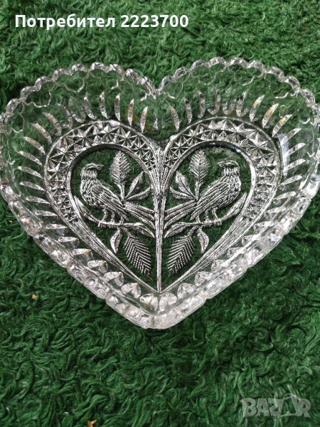 Кристално сърце за бонбони или ядки , снимка 1