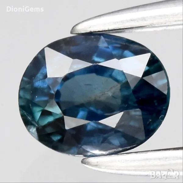 ✨ 0.33-каратов Натурален Зеленеещо-Син Сапфир – Овал, Мадагаскар | Необработен, Рядък Цвят ✨, снимка 1